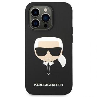 Karl Lagerfeld KLHCP14LSLKHBK iPhone 14 Pro 6.1 &quot;hardcase black / black Silicone Karl`s Head