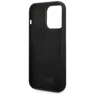 Karl Lagerfeld KLHCP14LSLKHBK iPhone 14 Pro 6.1 &quot;hardcase black / black Silicone Karl`s Head