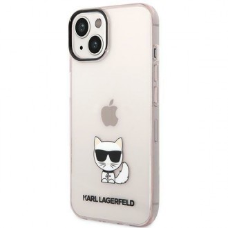 Karl Lagerfeld KLHCP14MCTTRI iPhone 14 Plus 6.7 &quot;hardcase pink / pink Transparent Choupette Body