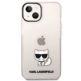 Karl Lagerfeld KLHCP14MCTTRI iPhone 14 Plus 6.7 &quot;hardcase pink / pink Transparent Choupette Body