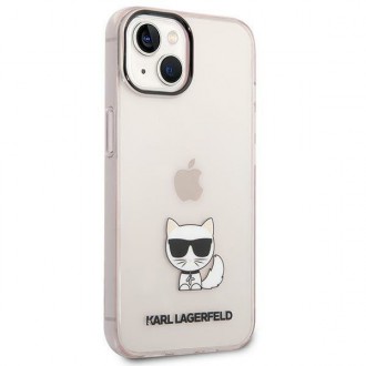 Karl Lagerfeld KLHCP14MCTTRI iPhone 14 Plus 6.7 &quot;hardcase pink / pink Transparent Choupette Body