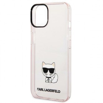 Karl Lagerfeld KLHCP14MCTTRI iPhone 14 Plus 6.7 &quot;hardcase pink / pink Transparent Choupette Body