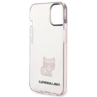 Karl Lagerfeld KLHCP14MCTTRI iPhone 14 Plus 6.7 &quot;hardcase pink / pink Transparent Choupette Body