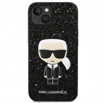 Karl Lagerfeld KLHCP14MGFKPK iPhone 14 Plus 6.7 &quot;hardcase black / black Glitter Flakes Ikonik