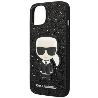 Karl Lagerfeld KLHCP14MGFKPK iPhone 14 Plus 6.7 &quot;hardcase black / black Glitter Flakes Ikonik
