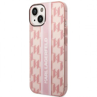 Karl Lagerfeld KLHCP14MHKLSPCP iPhone 14 Plus 6.7 &quot;hardcase pink / pink Mono Vertical Stripe