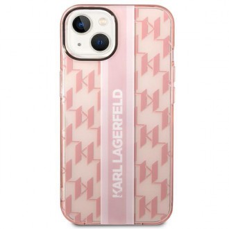 Karl Lagerfeld KLHCP14MHKLSPCP iPhone 14 Plus 6.7 &quot;hardcase pink / pink Mono Vertical Stripe