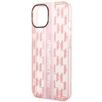 Karl Lagerfeld KLHCP14MHKLSPCP iPhone 14 Plus 6.7 &quot;hardcase pink / pink Mono Vertical Stripe