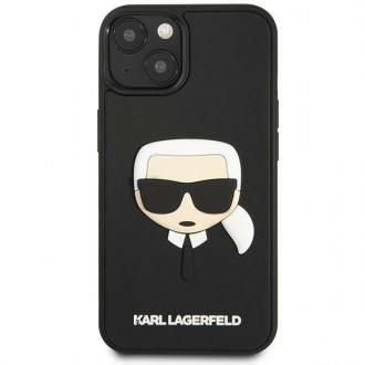 Karl Lagerfeld KLHCP14MKH3DBK iPhone 14 Plus 6.7 &quot;black / black hardcase 3D Rubber Karl`s Head