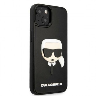 Karl Lagerfeld KLHCP14MKH3DBK iPhone 14 Plus 6.7 &quot;black / black hardcase 3D Rubber Karl`s Head