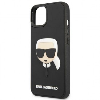 Karl Lagerfeld KLHCP14MKH3DBK iPhone 14 Plus 6.7 &quot;black / black hardcase 3D Rubber Karl`s Head