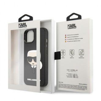 Karl Lagerfeld KLHCP14MKH3DBK iPhone 14 Plus 6.7 &quot;black / black hardcase 3D Rubber Karl`s Head