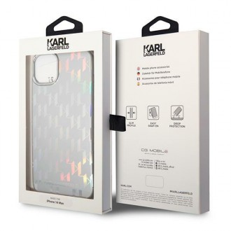 Karl Lagerfeld KLHCP14MLGMMSV3 iPhone 14 Plus 6.7 &quot;hardcase silver / silver Monogram Iridescent