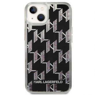 Karl Lagerfeld KLHCP14MLMNMK iPhone 14 Plus 6.7 &quot;hardcase black / black Liquid Glitter Monogram