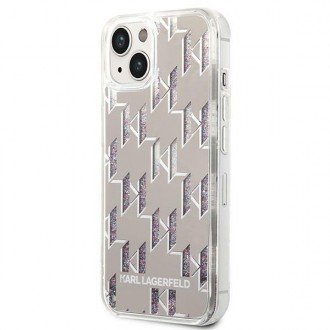 Karl Lagerfeld KLHCP14MLMNMS iPhone 14 Plus 6.7 &quot;hardcase silver / silver Liquid Glitter Monogram