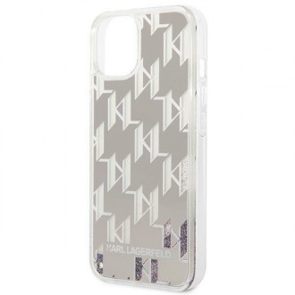 Karl Lagerfeld KLHCP14MLMNMS iPhone 14 Plus 6.7 &quot;hardcase silver / silver Liquid Glitter Monogram