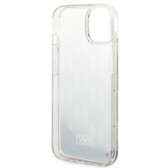 Karl Lagerfeld KLHCP14MLMNMS iPhone 14 Plus 6.7 &quot;hardcase silver / silver Liquid Glitter Monogram