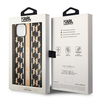 Karl Lagerfeld KLHCP14MPGKLSKW iPhone 14 Plus 6,7 &quot;hardcase brown / brown Monogram Stripe