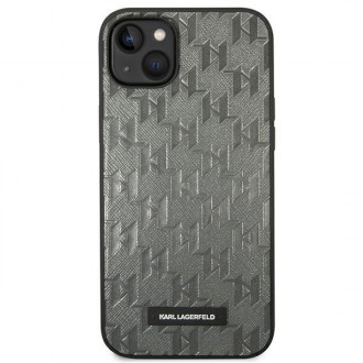 Karl Lagerfeld KLHCP14MSAKLHPG iPhone 14 Plus 6.7 &quot;hardcase gray / gray Saffiano Mono Metal Logo
