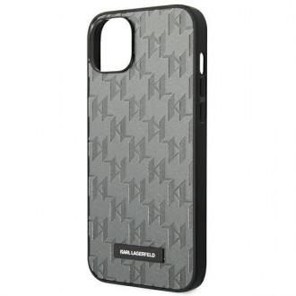 Karl Lagerfeld KLHCP14MSAKLHPG iPhone 14 Plus 6.7 &quot;hardcase gray / gray Saffiano Mono Metal Logo