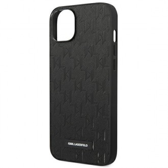 Karl Lagerfeld KLHCP14MSAKLHPK iPhone 14 Plus 6.7 &quot;hardcase black / black Saffiano Mono Metal Logo