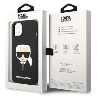 Karl Lagerfeld KLHCP14MSLKHBK iPhone 14 Plus 6.7 &quot;hardcase black / black Silicone Karl`s Head