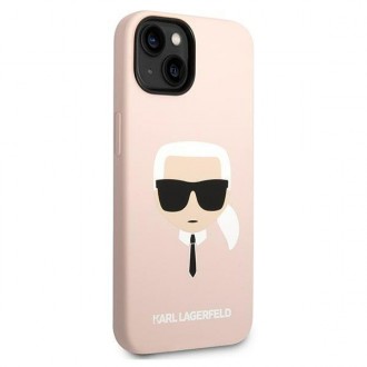 Karl Lagerfeld KLHCP14MSLKHLP iPhone 14 Plus 6.7 &quot;hardcase pink / pink Silicone Karl`s Head