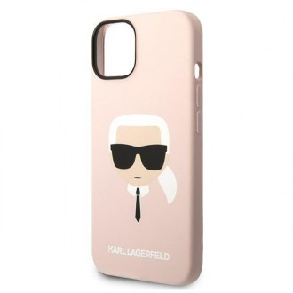 Karl Lagerfeld KLHCP14MSLKHLP iPhone 14 Plus 6.7 &quot;hardcase pink / pink Silicone Karl`s Head