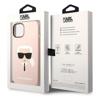 Karl Lagerfeld KLHCP14MSLKHLP iPhone 14 Plus 6.7 &quot;hardcase pink / pink Silicone Karl`s Head