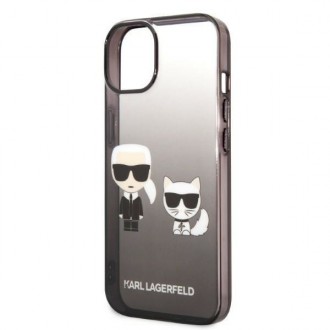 Karl Lagerfeld KLHCP14MTGKCK iPhone 14 Plus 6,7 &quot;hardcase black / black Gradient Ikonik Karl &amp; Choupette