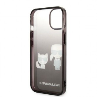 Karl Lagerfeld KLHCP14MTGKCK iPhone 14 Plus 6,7 &quot;hardcase black / black Gradient Ikonik Karl &amp; Choupette