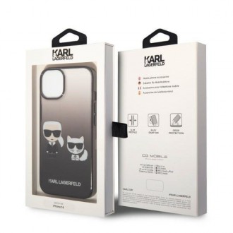 Karl Lagerfeld KLHCP14MTGKCK iPhone 14 Plus 6,7 &quot;hardcase black / black Gradient Ikonik Karl &amp; Choupette