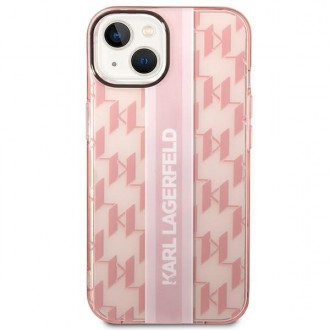 Karl Lagerfeld KLHCP14SHKLSPCP iPhone 14 6.1 &quot;hardcase pink / pink Mono Vertical Stripe
