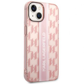 Karl Lagerfeld KLHCP14SHKLSPCP iPhone 14 6.1 &quot;hardcase pink / pink Mono Vertical Stripe