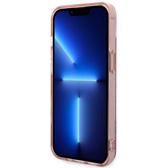 Karl Lagerfeld KLHCP14SHKLSPCP iPhone 14 6.1 &quot;hardcase pink / pink Mono Vertical Stripe