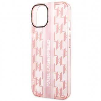 Karl Lagerfeld KLHCP14SHKLSPCP iPhone 14 6.1 &quot;hardcase pink / pink Mono Vertical Stripe