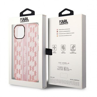 Karl Lagerfeld KLHCP14SHKLSPCP iPhone 14 6.1 &quot;hardcase pink / pink Mono Vertical Stripe