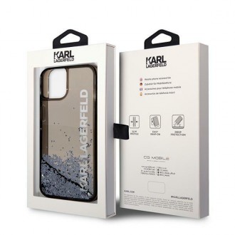 Karl Lagerfeld KLHCP14SLCKVK iPhone 14 6.1 &quot;black / black hardcase Liquid Glitter Elong