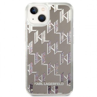 Karl Lagerfeld KLHCP14SLMNMS iPhone 14 6.1 &quot;hardcase silver / silver Liquid Glitter Monogram