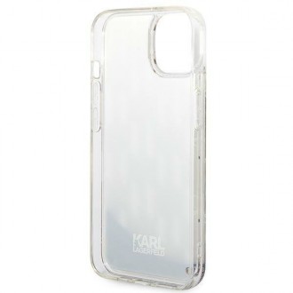 Karl Lagerfeld KLHCP14SLMNMS iPhone 14 6.1 &quot;hardcase silver / silver Liquid Glitter Monogram