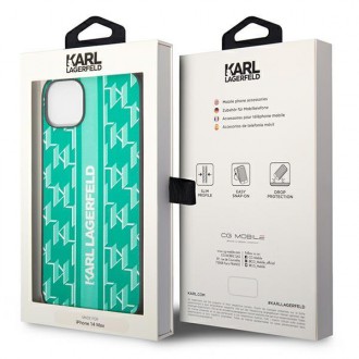 Karl Lagerfeld KLHCP14SPGKLSKN iPhone 14 6.1 &quot;hardcase green / green Monogram Stripe
