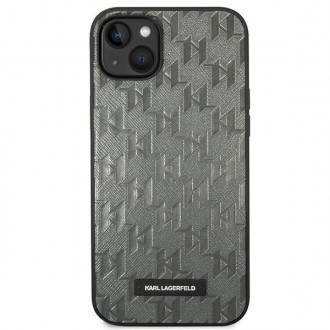 Karl Lagerfeld KLHCP14SSAKLHPG iPhone 14 6.1 &quot;hardcase gray / gray Saffiano Mono Metal Logo