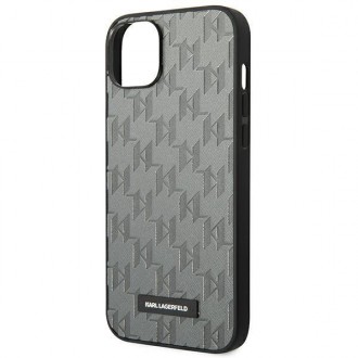 Karl Lagerfeld KLHCP14SSAKLHPG iPhone 14 6.1 &quot;hardcase gray / gray Saffiano Mono Metal Logo