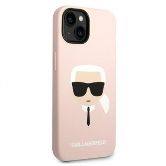 Karl Lagerfeld KLHCP14SSLKHLP iPhone 14 6.1 &quot;hardcase pink / pink Silicone Karl`s Head