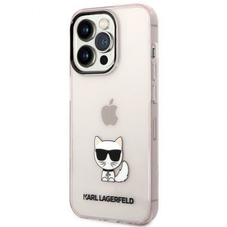 Karl Lagerfeld KLHCP14XCTTRI iPhone 14 Pro Max 6.7 &quot;hardcase pink / pink Transparent Choupette Body