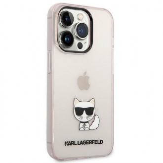 Karl Lagerfeld KLHCP14XCTTRI iPhone 14 Pro Max 6.7 &quot;hardcase pink / pink Transparent Choupette Body
