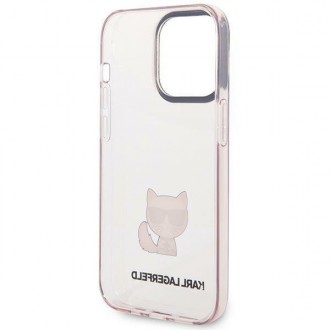 Karl Lagerfeld KLHCP14XCTTRI iPhone 14 Pro Max 6.7 &quot;hardcase pink / pink Transparent Choupette Body