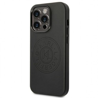 Karl Lagerfeld KLHCP14XFWHK iPhone 14 Pro Max 6,7" hardcase czarny/black Leather Perforated Logo