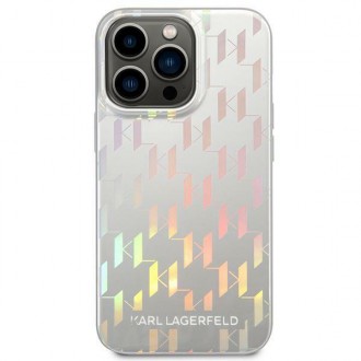 Karl Lagerfeld KLHCP14XLGMMSV3 iPhone 14 Pro Max 6.7 &quot;hardcase silver / silver Monogram Iridescent