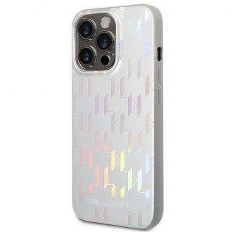 Karl Lagerfeld KLHCP14XLGMMSV3 iPhone 14 Pro Max 6.7 &quot;hardcase silver / silver Monogram Iridescent